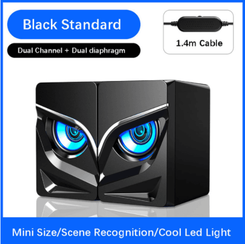 PC Gaming Speakers, 2.0 Channel Stereo Desktop Computer Sound Bar Speakers - Mubimart