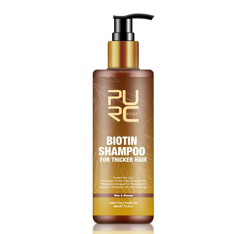 PURC Hair Care Ginger Biotin Three-piece Shampoo Conditioner Repair Dry And Frizz Essential Oil - Mubimart -  