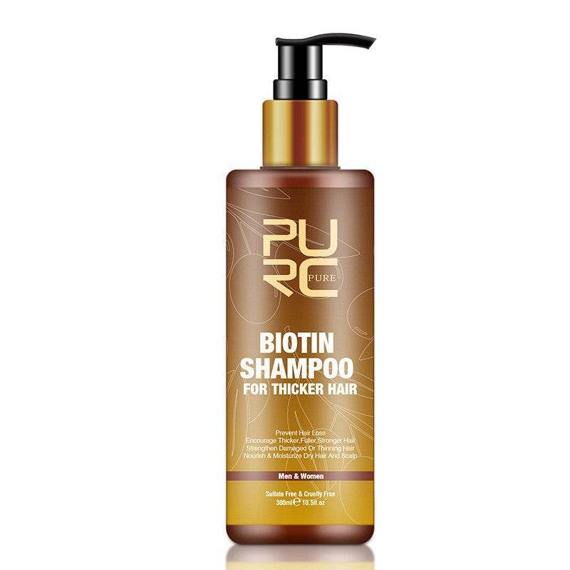 PURC Hair Care Ginger Biotin Three-piece Shampoo Conditioner Repair Dry And Frizz Essential Oil - Mubimart