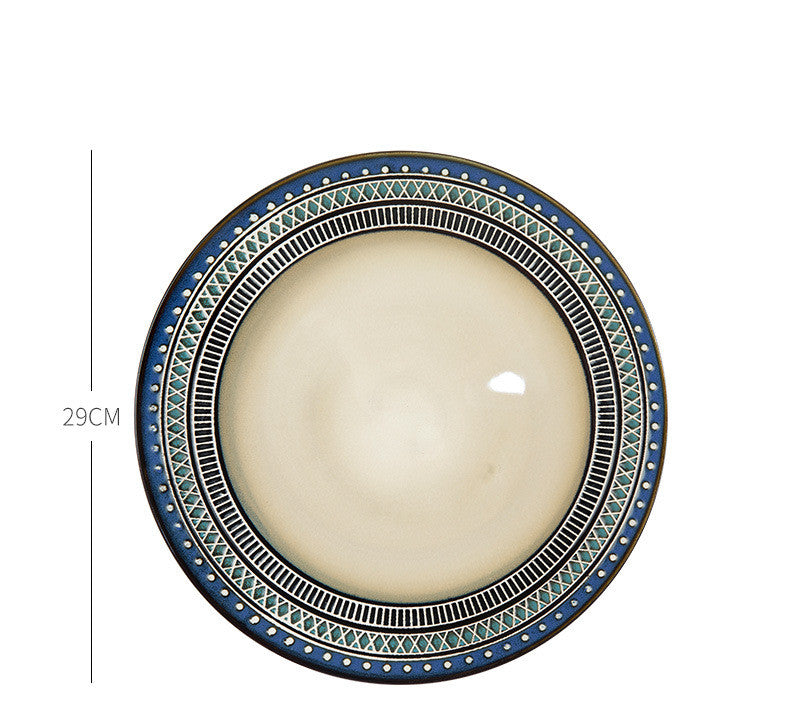 Painted Ceramic Eating Bowl Household Soup Bowl - Mubimart -  