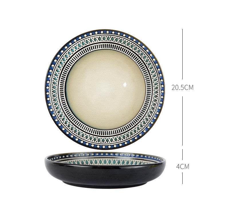 Painted Ceramic Eating Bowl Household Soup Bowl - Mubimart