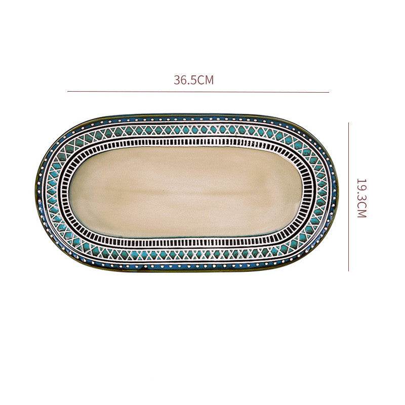 Painted Ceramic Eating Bowl Household Soup Bowl - Mubimart