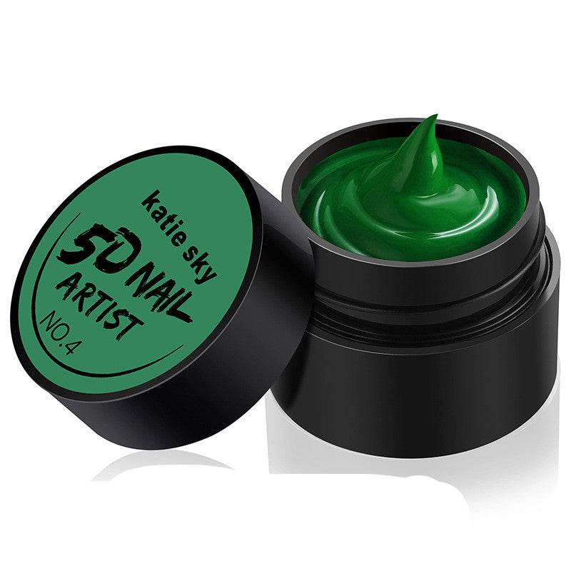 Painted Metal Painted Glue 5D Three-dimensional Nail Phototherapy Pull Line Nail Polish Glue - Mubimart