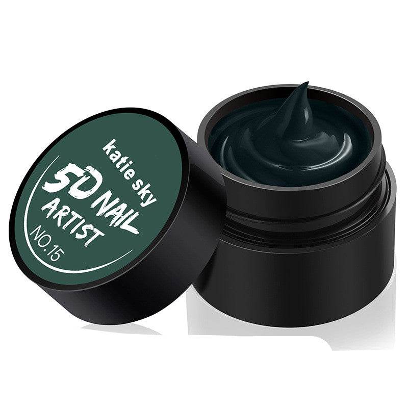 Painted Metal Painted Glue 5D Three-dimensional Nail Phototherapy Pull Line Nail Polish Glue - Mubimart