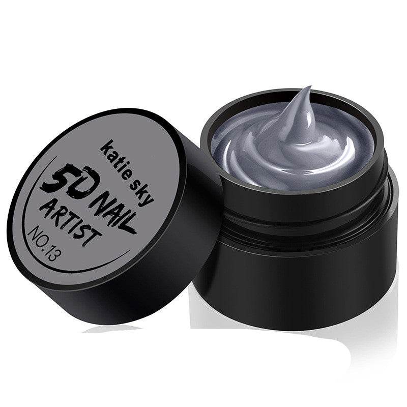 Painted Metal Painted Glue 5D Three-dimensional Nail Phototherapy Pull Line Nail Polish Glue - Mubimart