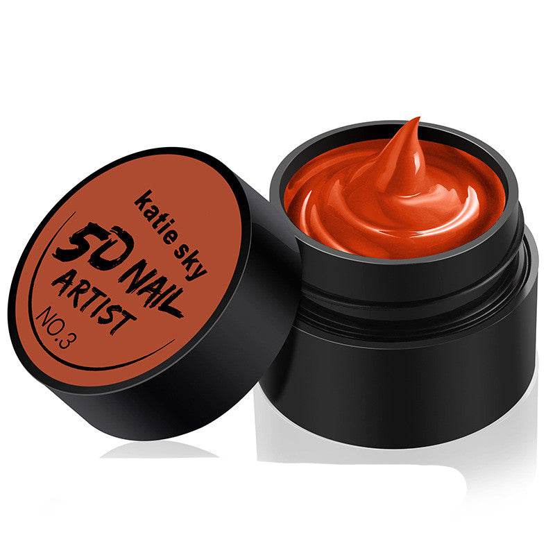Painted Metal Painted Glue 5D Three-dimensional Nail Phototherapy Pull Line Nail Polish Glue - Mubimart