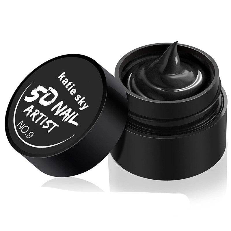 Painted Metal Painted Glue 5D Three-dimensional Nail Phototherapy Pull Line Nail Polish Glue - Mubimart