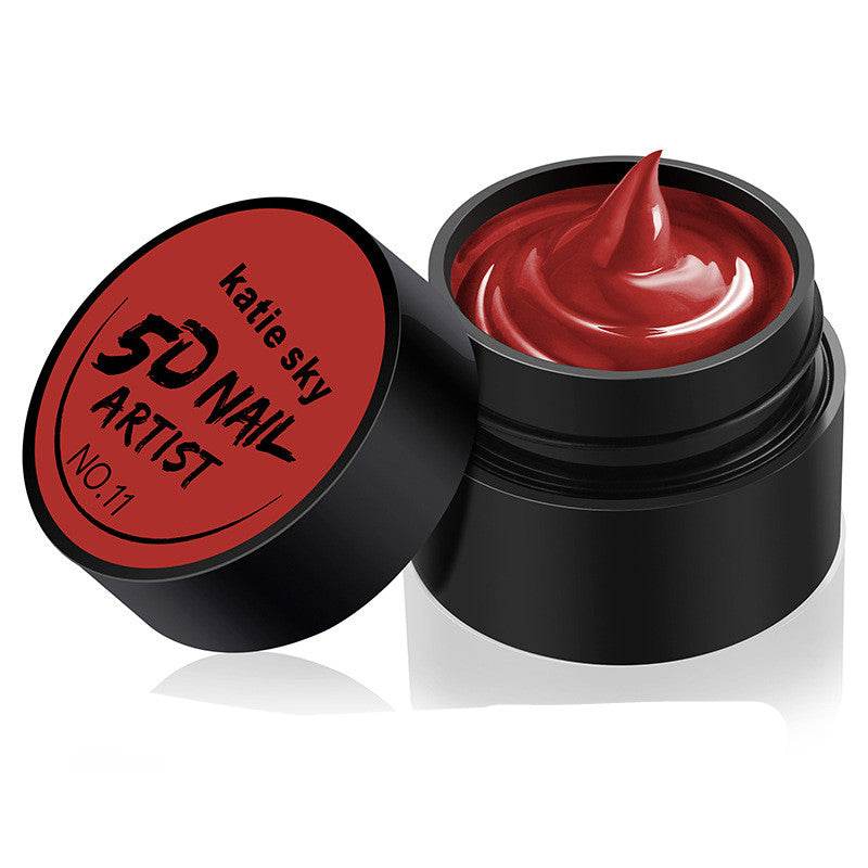 Painted Metal Painted Glue 5D Three-dimensional Nail Phototherapy Pull Line Nail Polish Glue - Mubimart