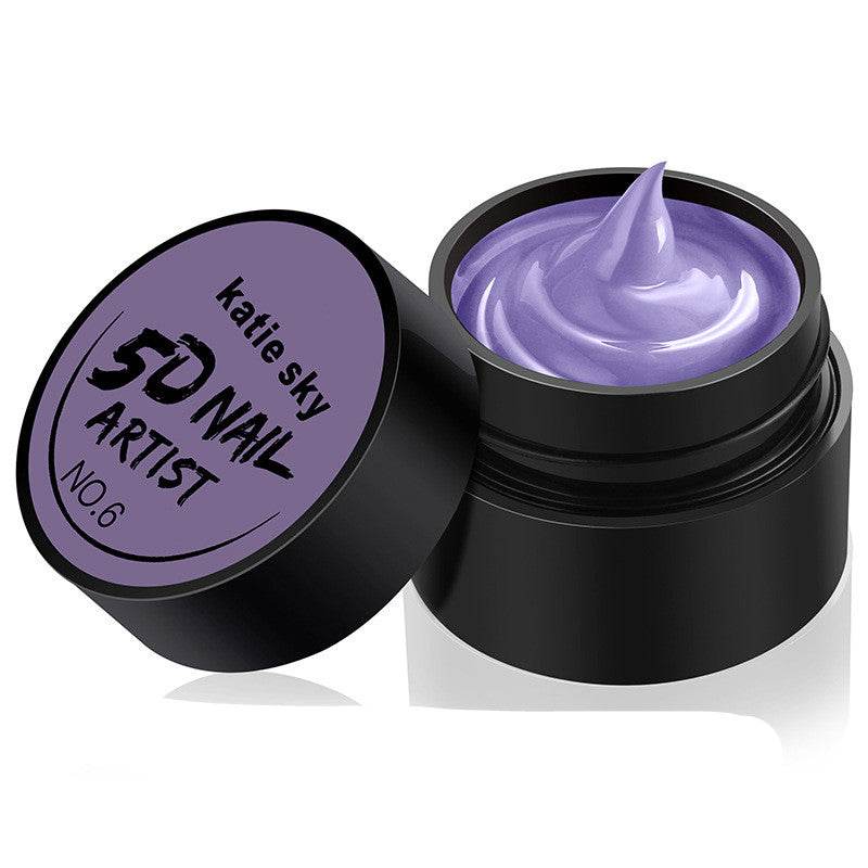 Painted Metal Painted Glue 5D Three-dimensional Nail Phototherapy Pull Line Nail Polish Glue - Mubimart