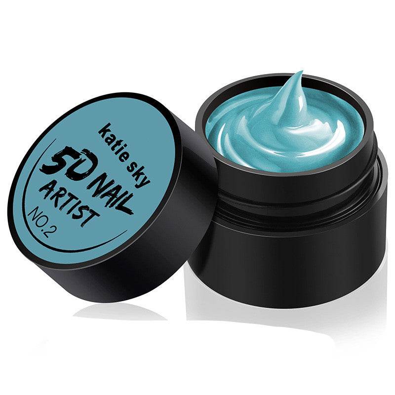 Painted Metal Painted Glue 5D Three-dimensional Nail Phototherapy Pull Line Nail Polish Glue - Mubimart