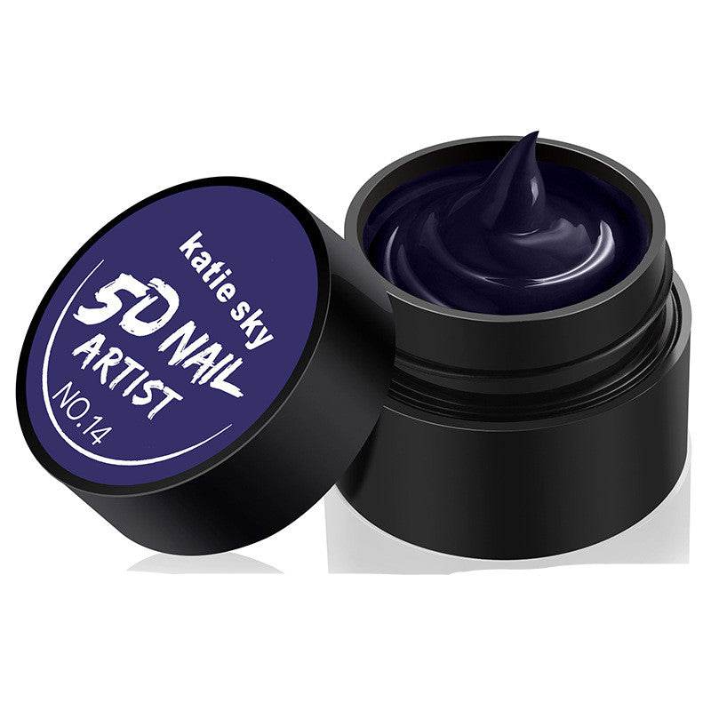 Painted Metal Painted Glue 5D Three-dimensional Nail Phototherapy Pull Line Nail Polish Glue - Mubimart