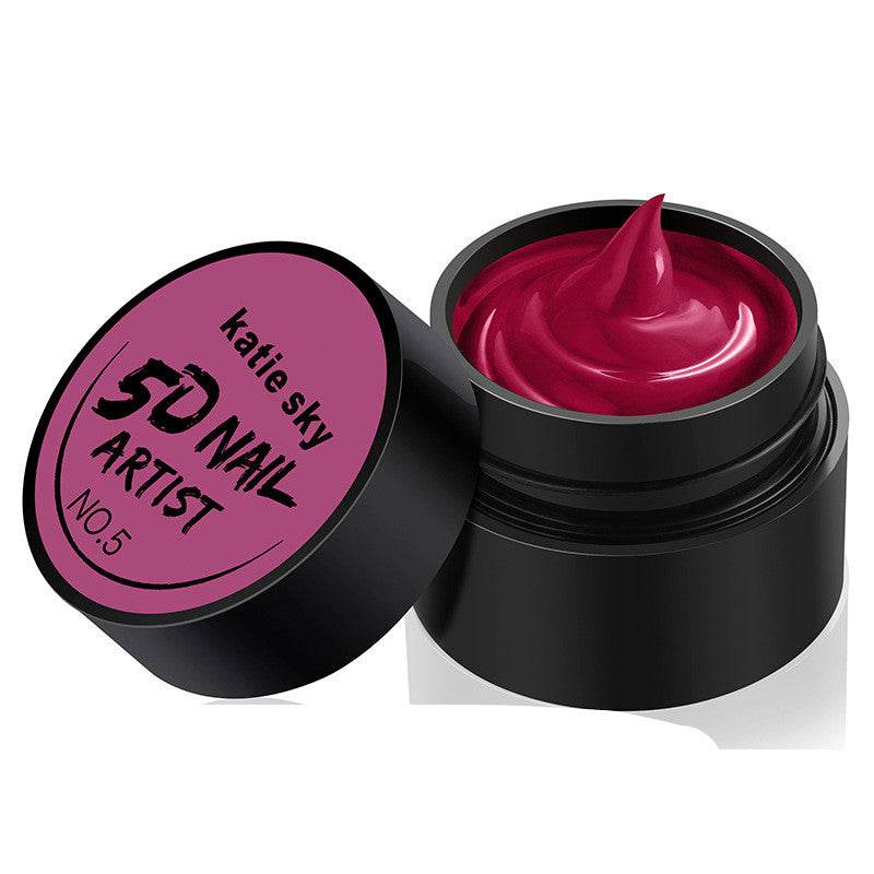 Painted Metal Painted Glue 5D Three-dimensional Nail Phototherapy Pull Line Nail Polish Glue - Mubimart