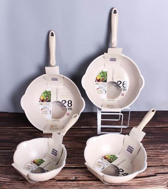 Pan small frying pan deep type home wok nougat pot non-stick pan - Mubimart