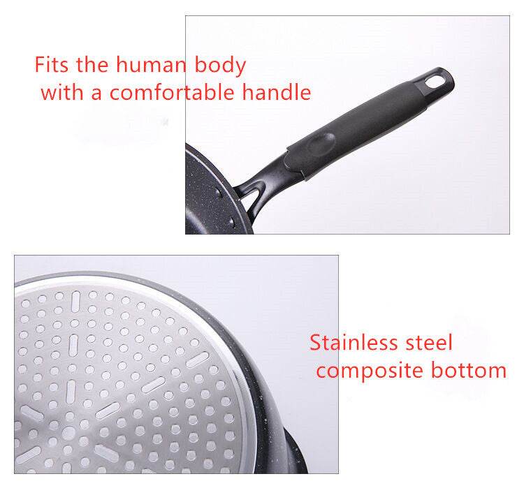 Pan small frying pan deep type home wok nougat pot non-stick pan - Mubimart