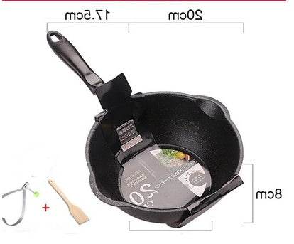 Pan small frying pan deep type home wok nougat pot non-stick pan - Mubimart