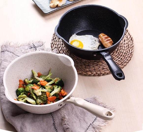 Pan small frying pan deep type home wok nougat pot non-stick pan - Mubimart