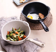 Pan small frying pan deep type home wok nougat pot non-stick pan - Mubimart - Frying Pans & Skillets 