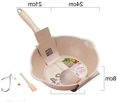 Pan small frying pan deep type home wok nougat pot non-stick pan - Mubimart -  