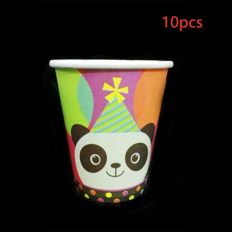 Panda children's birthday holiday party atmosphere supplies - Mubimart