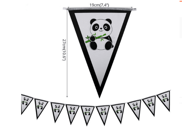 Panda children's birthday holiday party atmosphere supplies - Mubimart