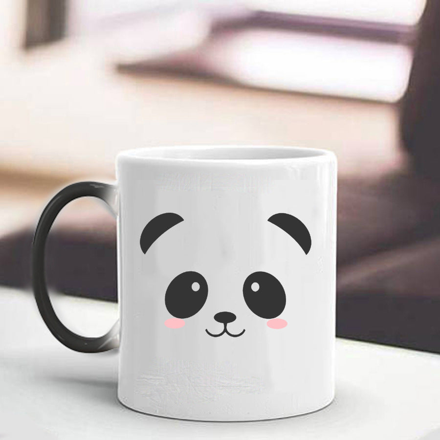 Panda discoloration mug coffee cup - Mubimart -  