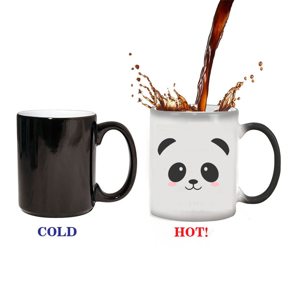 Panda discoloration mug coffee cup - Mubimart -  