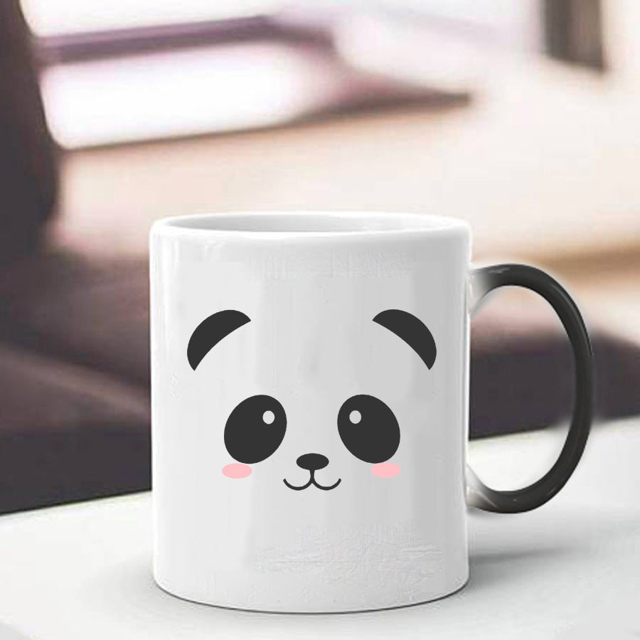 Panda discoloration mug coffee cup - Mubimart -  