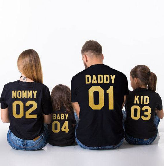Parent-child Short-sleeved T-shirt Family Top - Mubimart