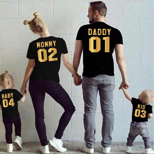 Parent-child Short-sleeved T-shirt Family Top - Mubimart