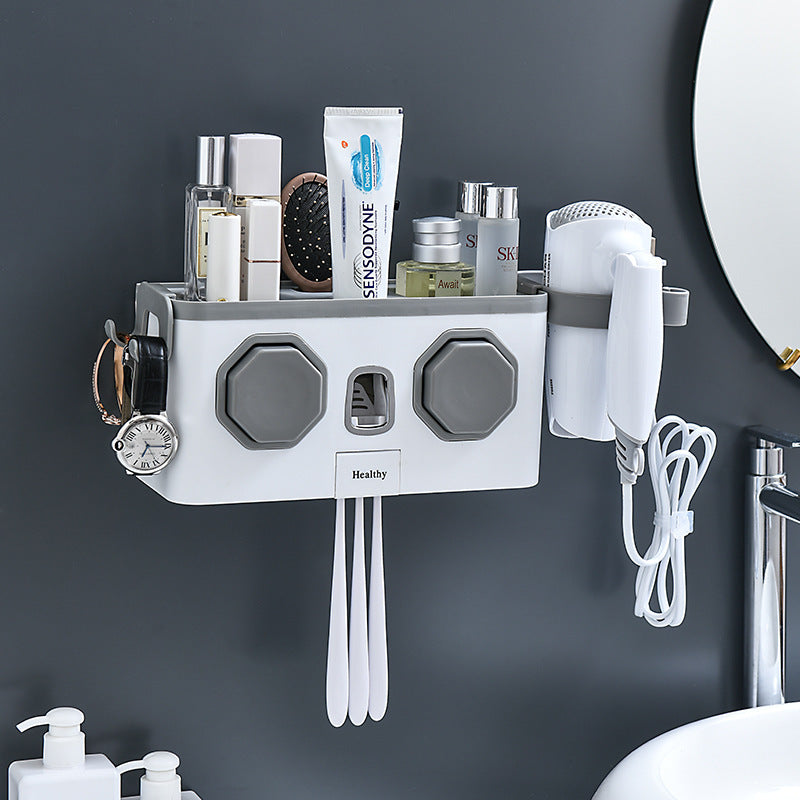 Paste Wall Mounted Toothbrush Holder - Mubimart -  