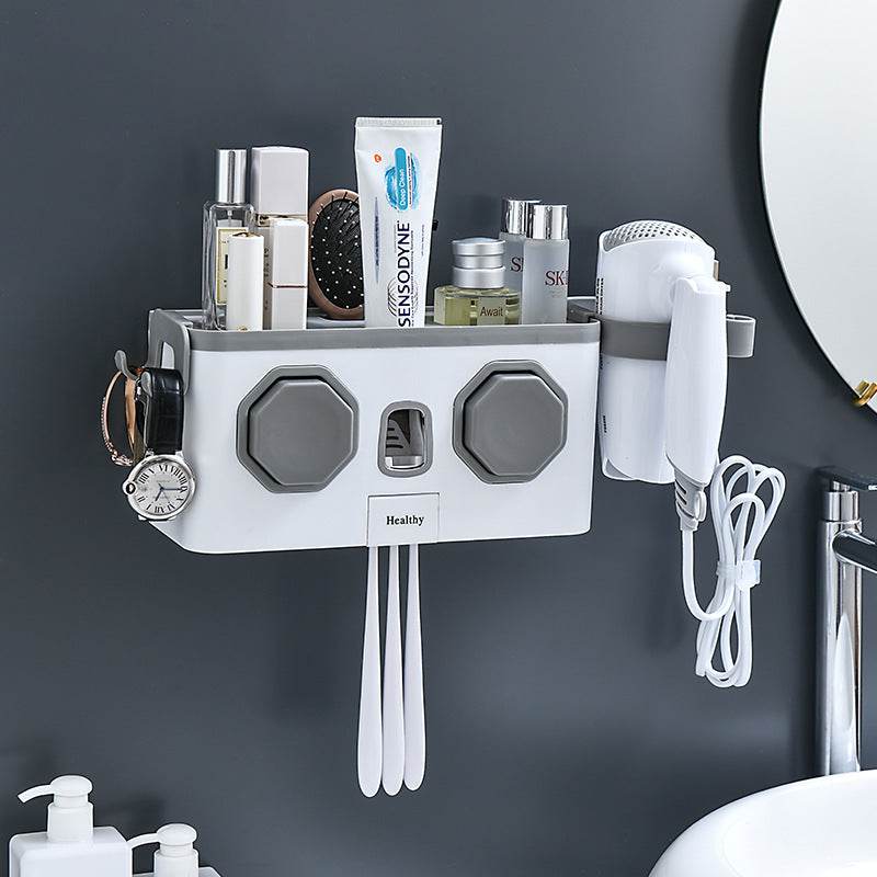 Paste Wall Mounted Toothbrush Holder - Mubimart