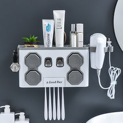 Paste Wall Mounted Toothbrush Holder - Mubimart -  