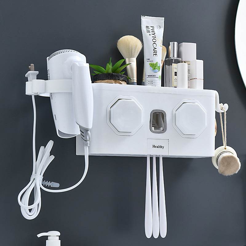Paste Wall Mounted Toothbrush Holder - Mubimart