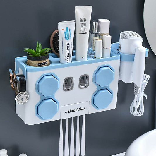Paste Wall Mounted Toothbrush Holder - Mubimart