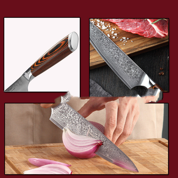 Pattern Steel Knife Damascus Knife Damascus Western Chef Sushi Knife - Mubimart -  