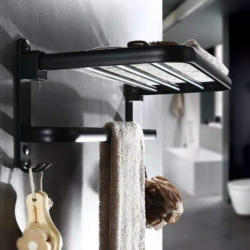 Perforated Space Aluminum Bathroom Folding Shelf Bathroom - Mubimart -  