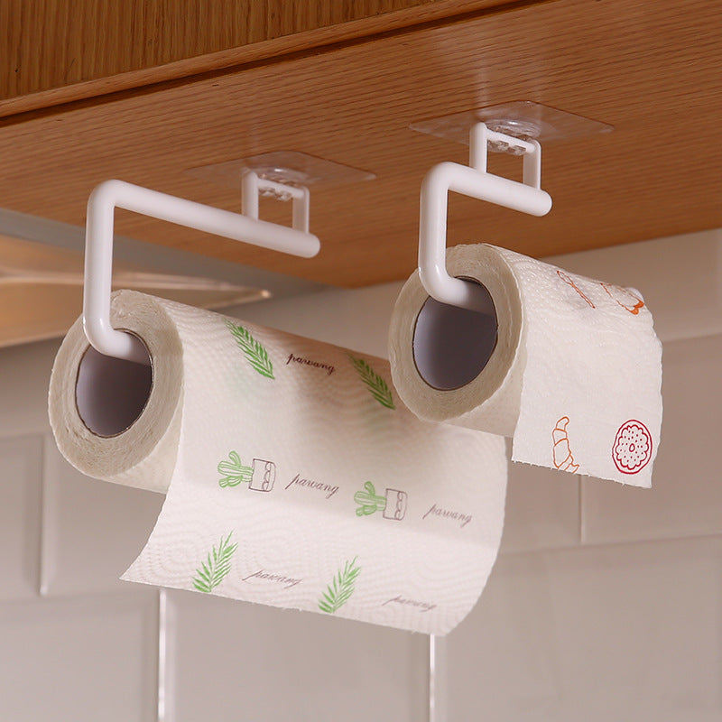 Perforation-free Kitchen Special Paper Towel Holder Roll Holder Hanger - Mubimart - Hand Towel Holder 