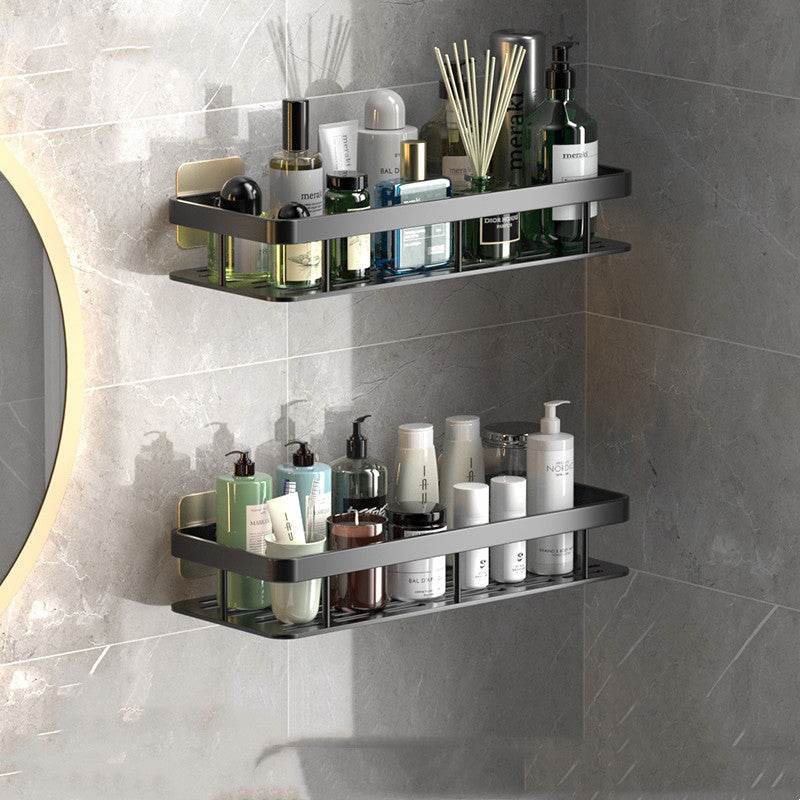 Perforation-free Wall-mounted Bathroom Shelf For Bathroom Storage - Mubimart