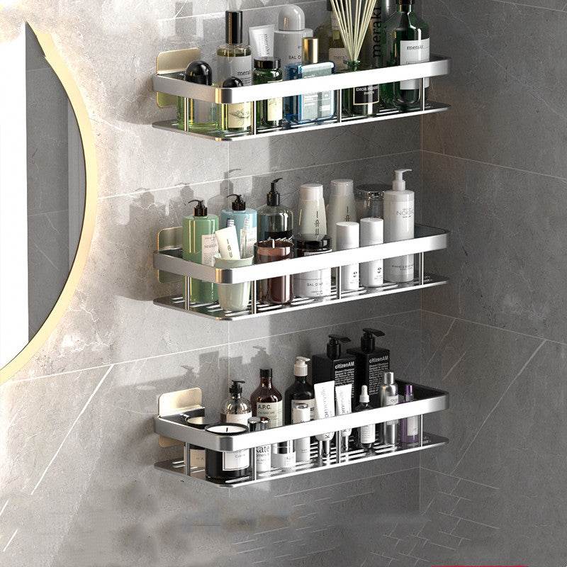 Perforation-free Wall-mounted Bathroom Shelf For Bathroom Storage - Mubimart