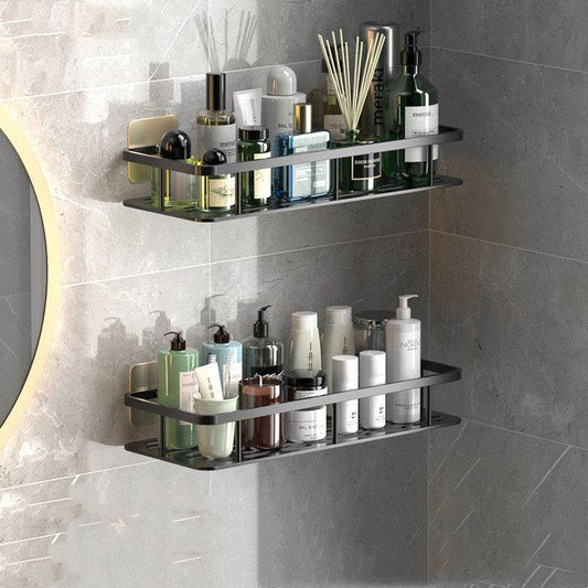 Perforation-free Wall-mounted Bathroom Shelf For Bathroom Storage - Mubimart