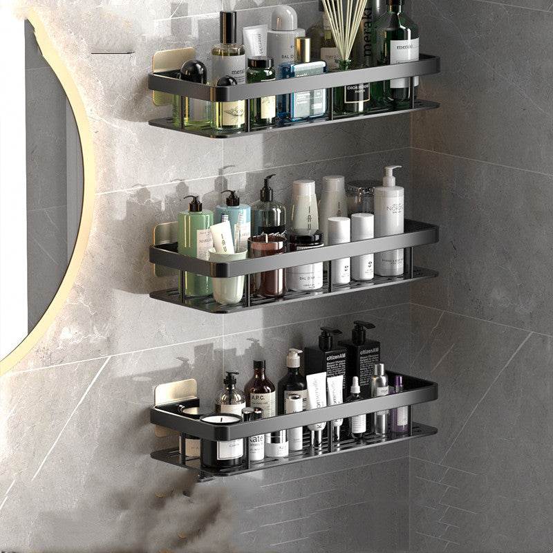Perforation-free Wall-mounted Bathroom Shelf For Bathroom Storage - Mubimart