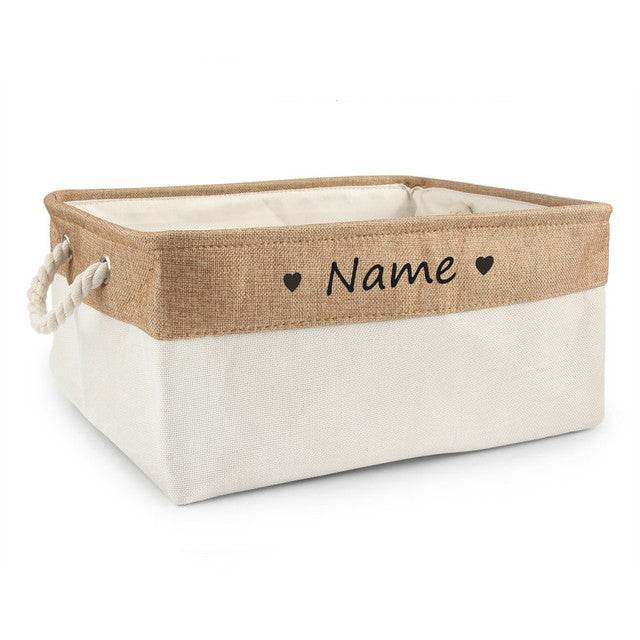 Personalized Dog Toy Basket Free Print Pet Storage Box Cat - Mubimart