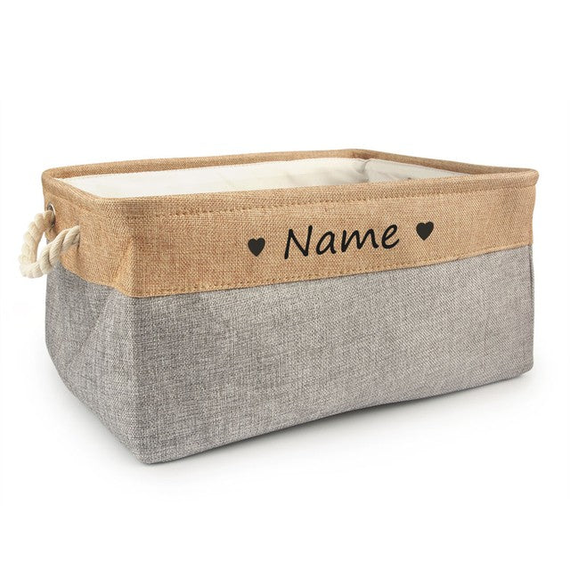 Personalized Dog Toy Basket Free Print Pet Storage Box Cat - Mubimart -  