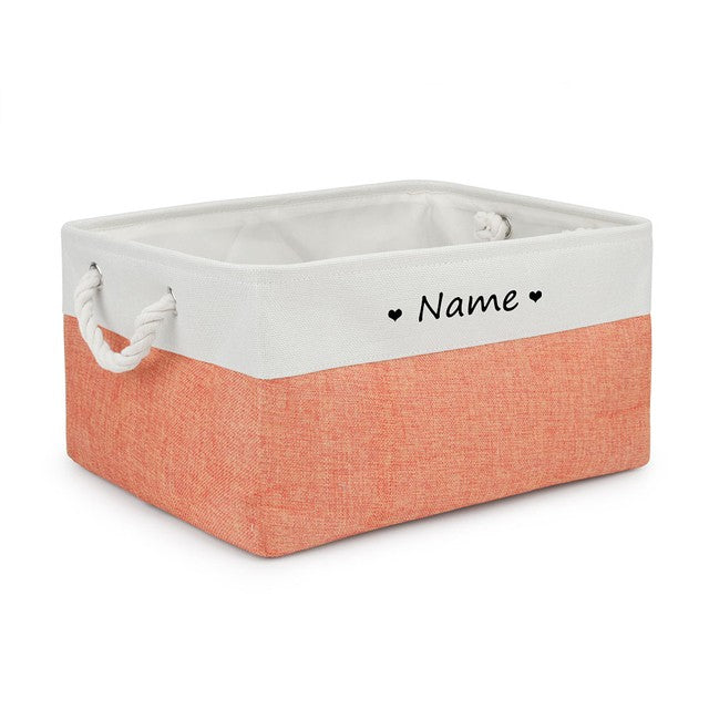 Personalized Dog Toy Basket Free Print Pet Storage Box Cat - Mubimart -  