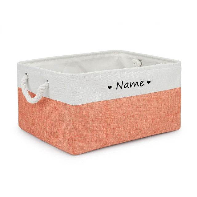 Personalized Dog Toy Basket Free Print Pet Storage Box Cat - Mubimart