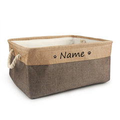 Personalized Dog Toy Basket Free Print Pet Storage Box Cat - Mubimart -  