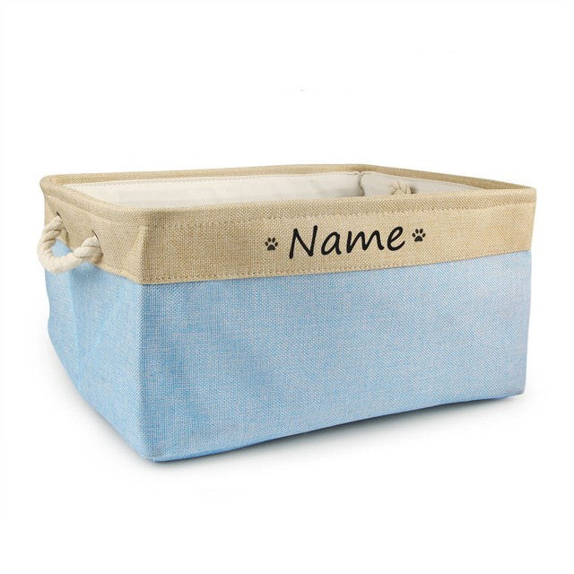 Personalized Dog Toy Basket Free Print Pet Storage Box Cat - Mubimart -  