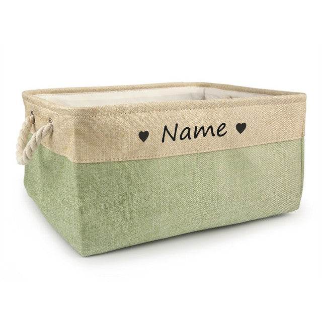 Personalized Dog Toy Basket Free Print Pet Storage Box Cat - Mubimart