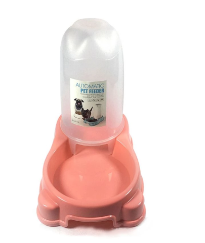 Pet Automatic Food Water Dispenser Puppy Kitten Feeder Bowl Dog Drinker Feeding Dish - Mubimart -  