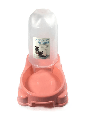 Pet Automatic Food Water Dispenser Puppy Kitten Feeder Bowl Dog Drinker Feeding Dish - Mubimart
